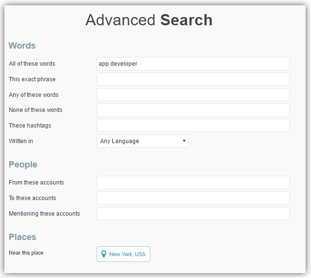 Twitter Advanced Search - 1